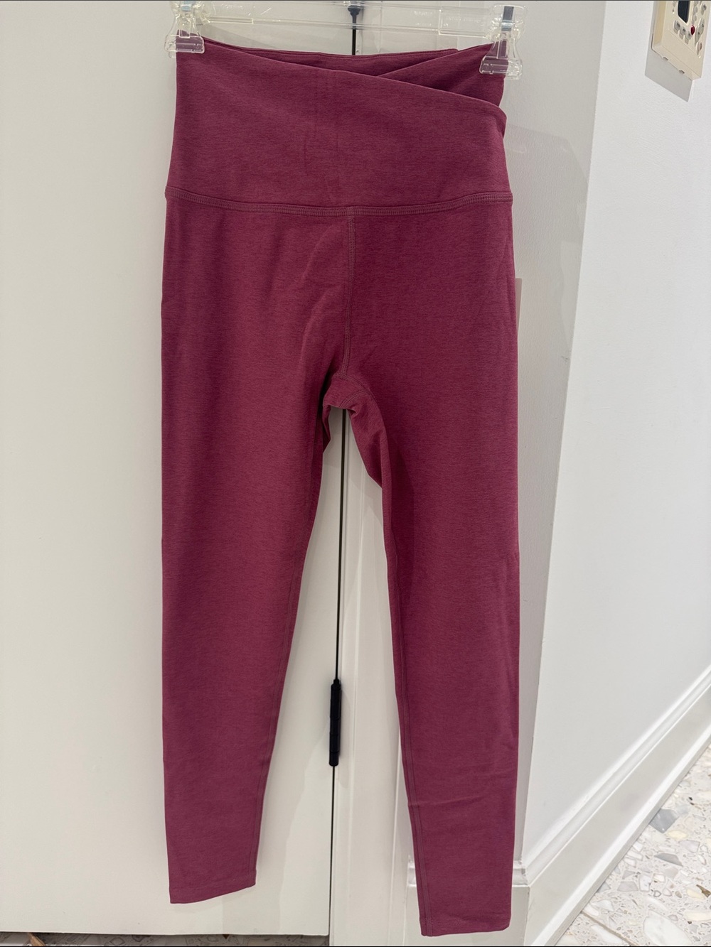 Beyond yoga spacedye at your leisure high waist legging smooth mauve heather